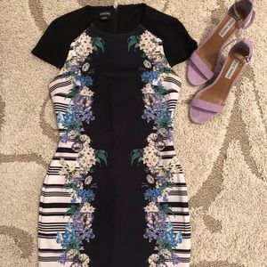 Bebe Floral Fitted Dress Size XS